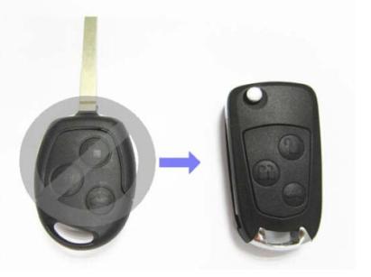 Carcasa Cheie Briceag Ford Focus II 3 Butoane Pentru Transformat AutoProtect KeyCars