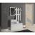 Set mobilier hol, placa laminata, cu pantofar, cuier, oglinda, alb, 90x25x70/100 cm GartenVIP DiyLine