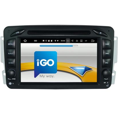 Navigatie Auto Multimedia cu GPS Mercedes C Class W203 Vaneo Vito Viano, Android, 2GB RAM + 16GB ROM, Internet, 4G, Aplicatii, Waze, Wi-Fi, USB, Bluetooth, Mirrorlink