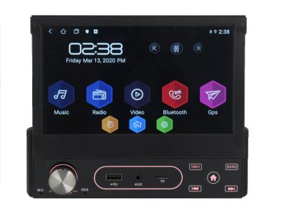 Navigatie Auto Multimedia cu GPS 1DIN cu ecran retractabil, 7 inch, Android 10, 2GB RAM + 16 GB ROM, Internet, 4G, Aplicatii, Waze, Wi-Fi, USB, Bluetooth, Mirrorlink