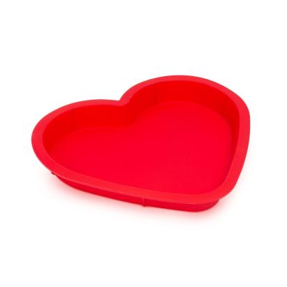 Formă de copt din silicon - roșie (în formă de inimă) - Family Pound Best CarHome