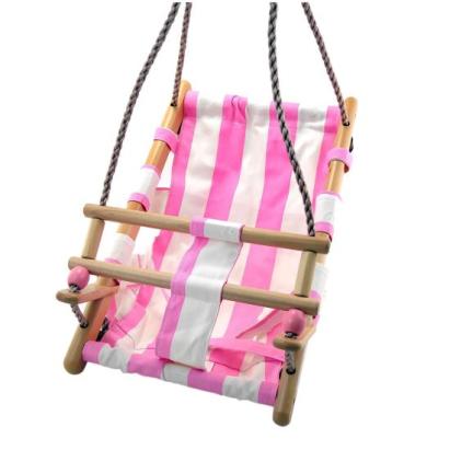 Leagan pentru copii, textil/lemn, roz, max 70 kg, 36x24x45 cm GartenVIP DiyLine