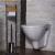 Suport pentru hartie igienica cu perie wc, metal si bambus, crom, 75.5 cm, Springos GartenVIP DiyLine