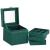 Cutie pentru bijuterii, catifea, verde, cu oglinda, 12x12x12 cm, Springos GartenVIP DiyLine