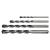 Set burghie zidarie ALB-NEGRU 4,0-10,0mm 4buc. GRAPHITE 57H746 HardWork ToolsRange