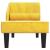 Canapea extensibilă cu 2 locuri, galben, catifea