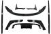 Pachet Exterior Complet Aero BMW F80 M3 Sedan F82 M4 Coupe (2014-2019) M Sport Design Negru Lucios Performance AutoTuning