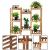 Suport pentru ghivece de flori, lemn, 5 niveluri, 8 locuri, 85x25x70 cm, Springos GartenVIP DiyLine