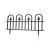 Gard de gradina decorativ, plastic negru gothic, set 4 buc, 60x31 cm GartenVIP DiyLine