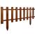 Gard de gradina decorativ, din lemn distantat, maro, 104x40 cm GartenVIP DiyLine