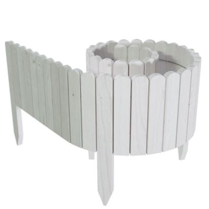 Gard de gradina decorativ din lemn, alb, 200x30 cm GartenVIP DiyLine