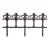 Gard de gradina decorativ, din plastic, maro inchis, set 6 buc, 3.72 m x 34 cm GartenVIP DiyLine