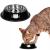 Castron, bol, pentru caine, pisica, rotund, inox, negru, 12 cm GartenVIP DiyLine