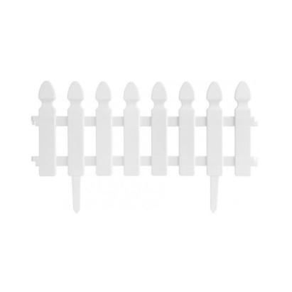 Gard de gradina decorativ, plastic, alb, set 4 buc, 50x30 cm GartenVIP DiyLine