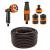Furtun de gradina, antirasucire, 6 straturi, 50 m, cu pistol stropit si 4 accesorii, 1/2", NEO GartenVIP DiyLine