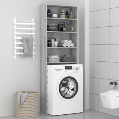 Dulap mașină de spălat, gri sonoma, 64x24x190 cm