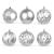 Set globuri argintii pentru brad - 6 piese /pachet Best CarHome