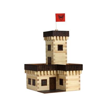 Set constructie arhitectura Castel de vara, 296 piese din lemn, Walachia EduKinder World