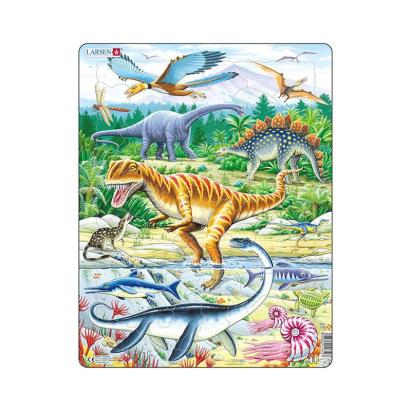 Puzzle maxi Dinozauri, orientare tip portret,  35 de piese, Larsen EduKinder World