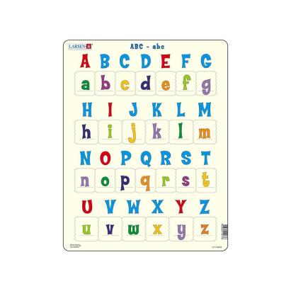Puzzle maxi Literele mari si mici ale alfabetului, orientare tip portret, 26 de piese, Larsen EduKinder World