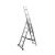 Scara aluminiu, 3 tronsoane, 6 trepte, max 150 kg, 3.71 m, Drabest GartenVIP DiyLine