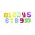 Set litere si cifre acrilic colorat transparent, +3 ani, Masterkidz EduKinder World