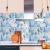Panou decorativ, PVC, model exotic, albastru si bej, 96x48.5cm GartenVIP DiyLine