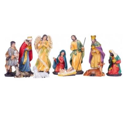 Decoratiune Craciun, polirasina, Nasterea lui Iisus, set 11 figurine,  12.7 cm, Magic Home 8091414,Decoratiune Craciun, polirasina, Nasterea lui Iisus, set 11 figurine,  12.7 cm, Magic Home 8091414 GartenVIP DiyLine