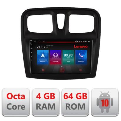 Navigatie dedicata Dacia Sandero 2012-2020 var B  Android radio gps internet Lenovo Octa Core 4+64 LTE kit-sandero-variantb+EDT-E609 CarStore Technology