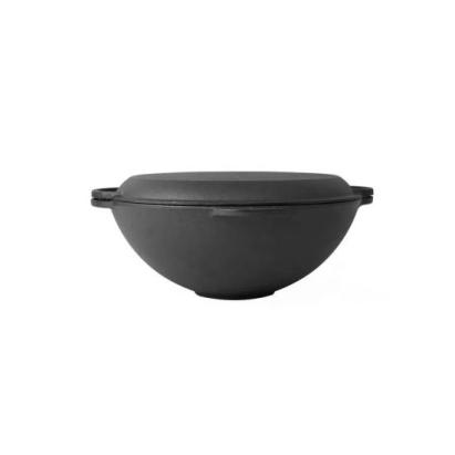 Oala de fonta tip wok, cu capac, 3 in 1, 32x14 cm, Perfect Home ,Oala de fonta tip wok, cu capac, 3 in 1, 32x14 cm, Perfect Home  GartenVIP DiyLine