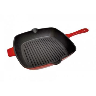 Tigaie grill, fonta, patrata, 27x27 cm, Enamel Line, Magic Home GartenVIP DiyLine