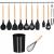 Set ustensile bucatarie, silicon si bambus, negru, 12 piese, Springos GartenVIP DiyLine