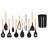 Set ustensile bucatarie, silicon si bambus, negru, 12 piese, Springos GartenVIP DiyLine