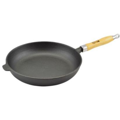 Tigaie fonta cu maner lemn, 30 cm, Perfect Home GartenVIP DiyLine