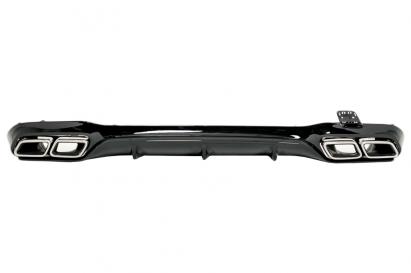Difuzor Bara Spate cu Ornamente Toba Crom Mercedes E-Class W213 Sport Line (2016-2019) E63 Design Performance AutoTuning