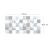 Panou decorativ, PVC, model floral, alb, negru si albastru, 96x48.5 cm GartenVIP DiyLine