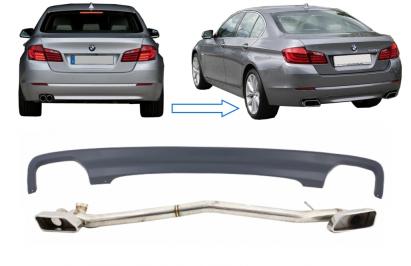 Difuzor de aer BMW Seria 5 F10 (2011-2017) cu Sistem Evacuare M 550i Design Performance AutoTuning