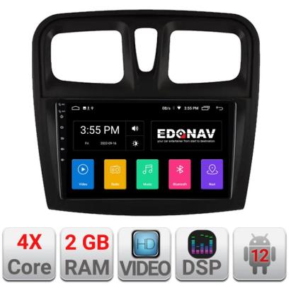 Navigatie dedicata Dacia Sandero 2012-2020 var B  Android radio gps internet quad core 2+32 kit-sandero-variantb+EDT-E309v2 CarStore Technology