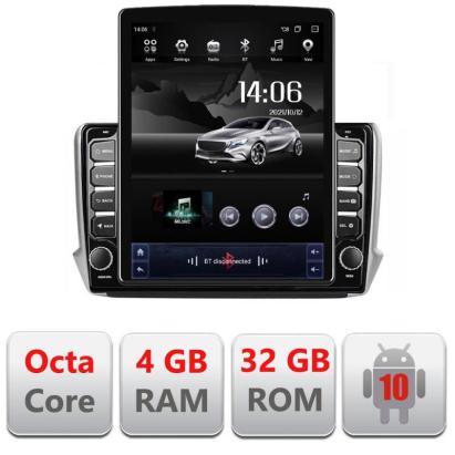 Navigatie dedicata Peugeot 208 2008 H-PSA ecran tip TESLA 9.7" cu Android Radio Bluetooth Internet GPS WIFI 4+32GB DSP 4G Octa Core CarStore Technology