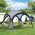 Pavilion gradina Grastorp cu iluminat LED albastru [pro.tec] HausGarden Leisure