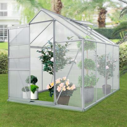 Sera gradina Oisterwijk 250 x 190 x 195 cm policarbonat transparent [en.casa] HausGarden Leisure