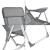 Sezlong scaun pliabil Timi 130 Kg gri inchis [casa.pro] HausGarden Leisure