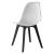 [en.casa] Set Xenia masa cu 4 scaune design, masa 105 x 60 cm, scaun 83 x 54 cm, sticla/metal/plastic, alb/negru HausGarden Leisure