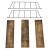 Raft perete Visby cu 3 polite efect lemn nuanta inchisa [en.casa] HausGarden Leisure