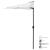 Umbrela semicirculara HU301 pentru balcon alb [casa.pro] HausGarden Leisure