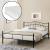 [en.casa]® Vintage pat frantuzesc cu cadru metalic - cu saltea spuma rece - 140 x 200 cm (negru) HausGarden Leisure