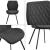 Scaune design Sarpsborg DG set 2 buc poliester gri inchis [en.casa] HausGarden Leisure