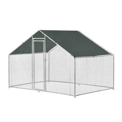 Cotet de exterior Bird 3 x 2 x 2 m otel/polietilena argintiu/verde inchis [pro.tec] HausGarden Leisure