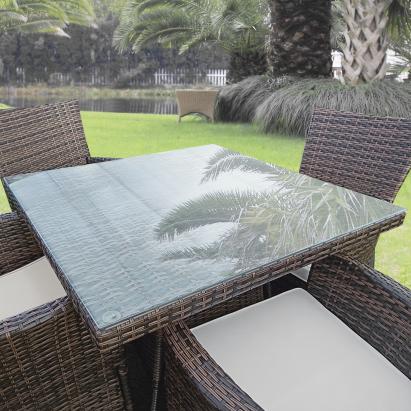 [neu.haus] Blat sticla masa/protectie semineu AAGB 8708, 70 x 70 cm, ESG sticla securizata, transparenta HausGarden Leisure