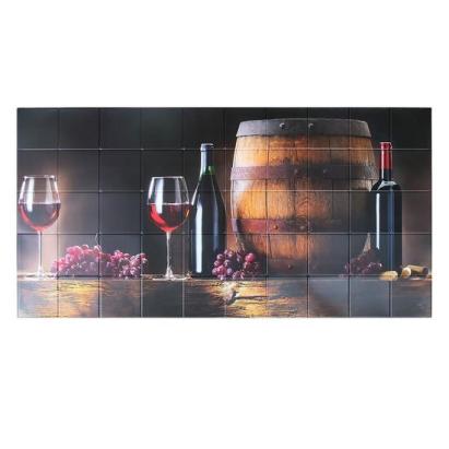 Panou decorativ, PVC, model vin, maro si negru, 96x48.5 cm,Panou decorativ, PVC, model vin, maro si negru, 96x48.5 cm GartenVIP DiyLine